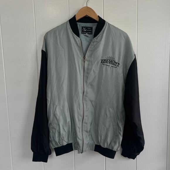 Vintage Logo Visions Mens 100% Silk Lightweight FREMONT HOTEL CASINO Jacket M - Picture 9 of 9